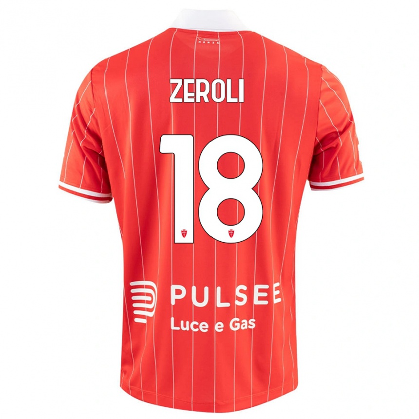 גברים כדורגל קווין זרולי #18 אדום לבן ג'רזי ביתית 2025/26