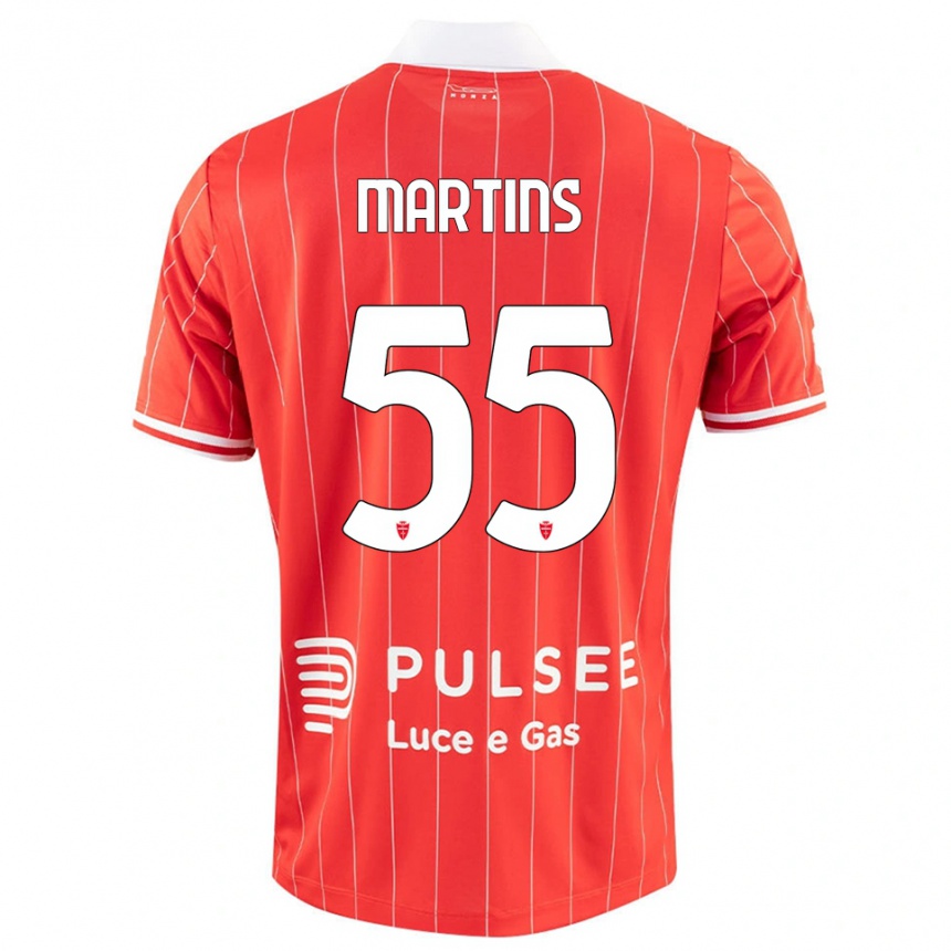 גברים כדורגל Kevin Martins #55 אדום לבן ג'רזי ביתית 2025/26