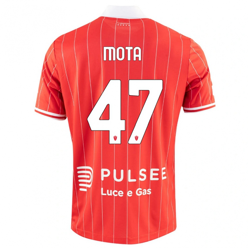 גברים כדורגל דני מוטה #47 אדום לבן ג'רזי ביתית 2025/26