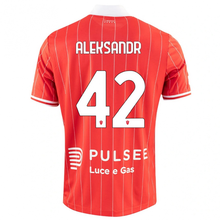 גברים כדורגל Aleksandr Ballabio #42 אדום לבן ג'רזי ביתית 2025/26