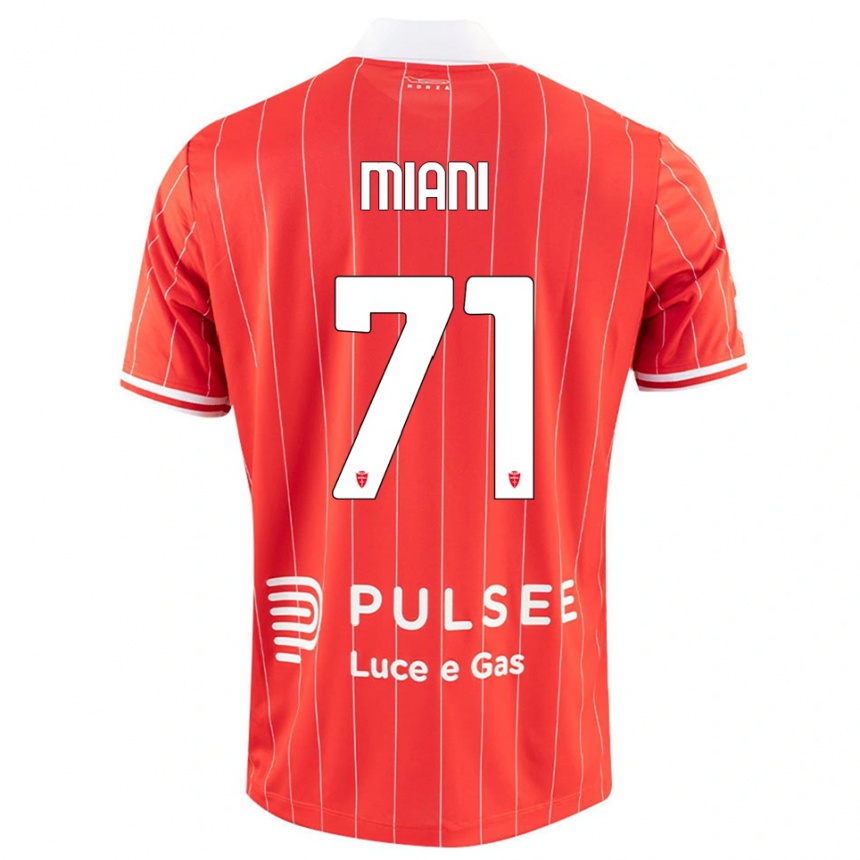 גברים כדורגל ארתור מיאני #71 אדום לבן ג'רזי ביתית 2025/26