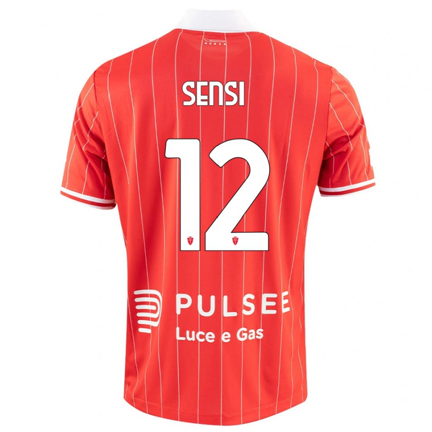 גברים כדורגל סטפנו סנסי #12 אדום לבן ג'רזי ביתית 2025/26 גברים כדורגל סטפנו סנסי #12 אדום לבן ג'רזי ביתית 2025/26