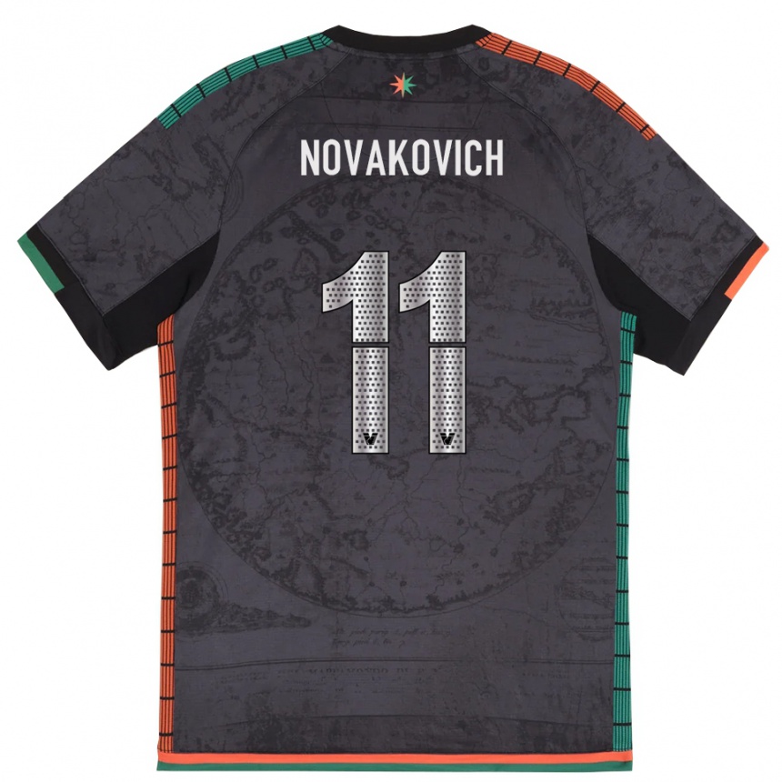 גברים כדורגל אנדריאה נובקוביץ #11 אפור כהה ג'רזי ביתית 2025/26