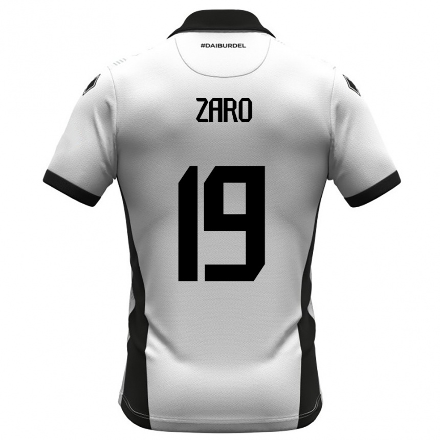 גברים כדורגל ג'ובאני זארו #19 לבן שחור כתום ג'רזי ביתית 2025/26