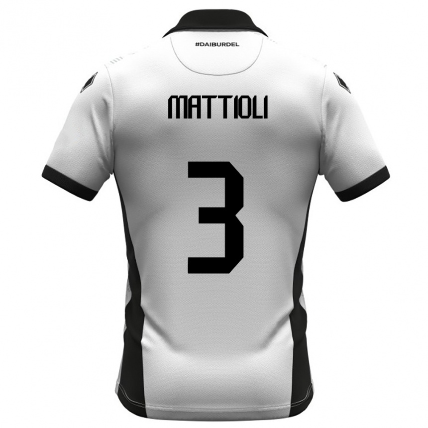 גברים כדורגל ג׳ובאני מתיולי #3 לבן שחור כתום ג'רזי ביתית 2025/26