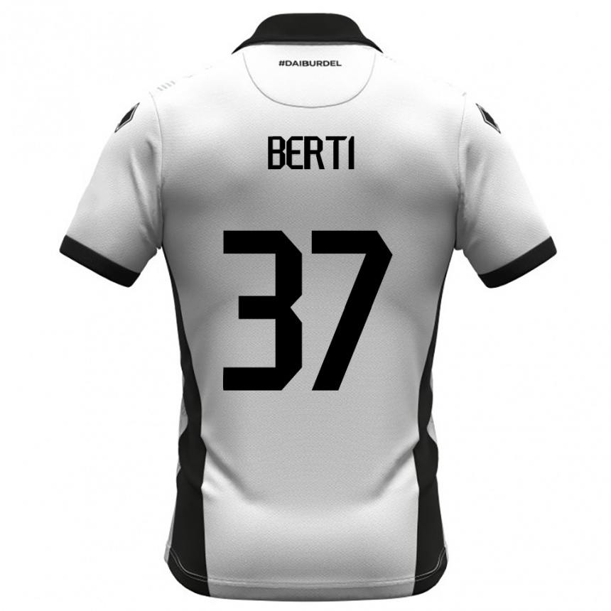 גברים כדורגל פיליפו ברטי #37 לבן שחור כתום ג'רזי ביתית 2025/26