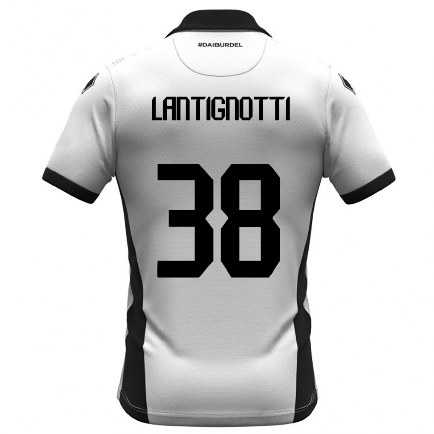 גברים כדורגל Andrea Lantignotti #38 לבן שחור כתום ג'רזי ביתית 2025/26