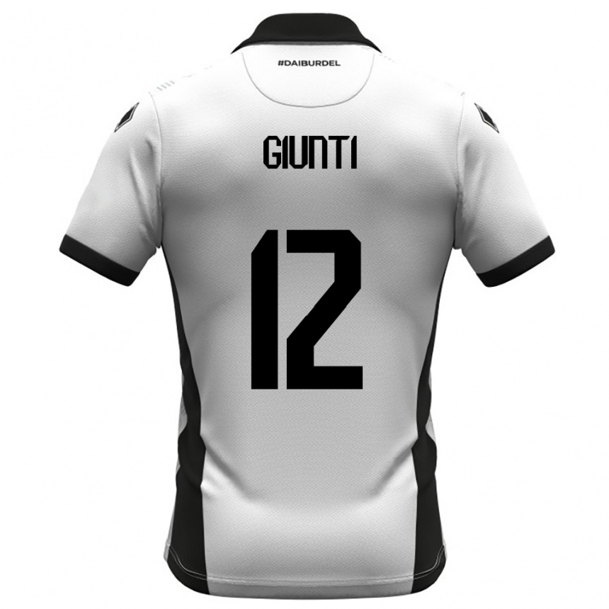 גברים כדורגל Alessandro Giunti #12 לבן שחור כתום ג'רזי ביתית 2025/26