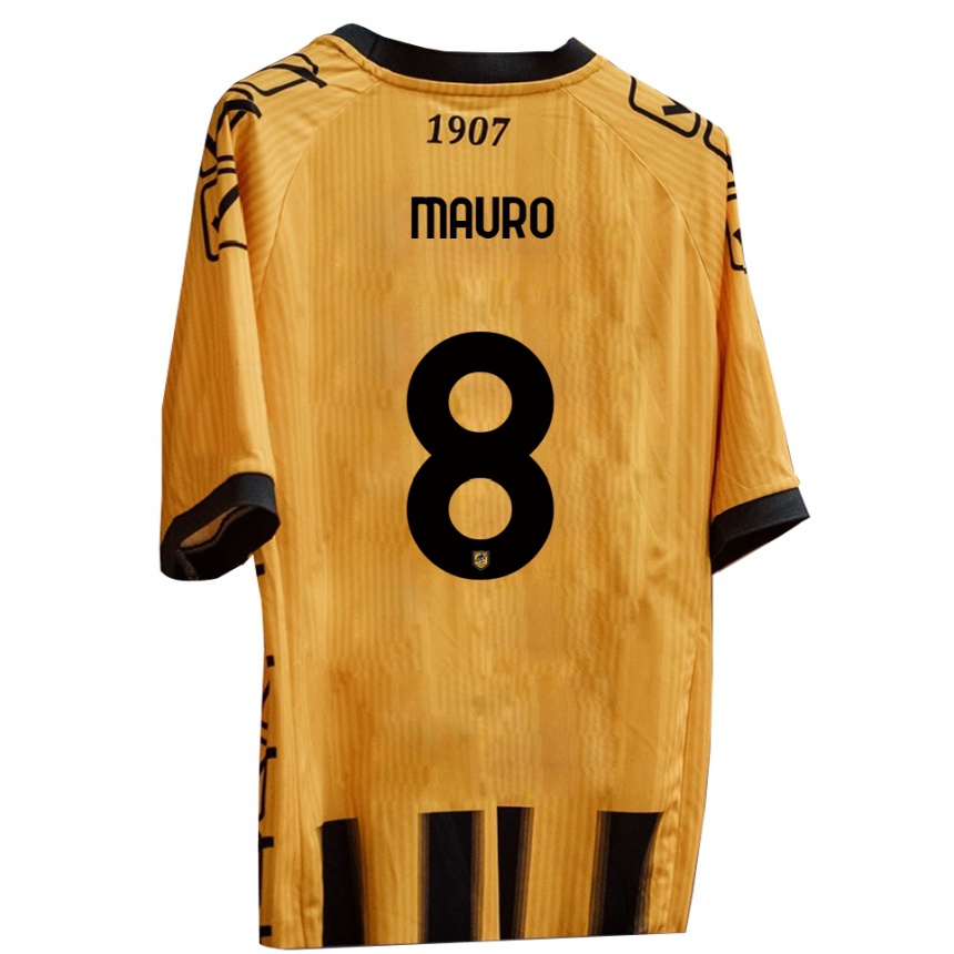 גברים כדורגל Antonio Mauro #8 צהוב שחור ג'רזי ביתית 2025/26