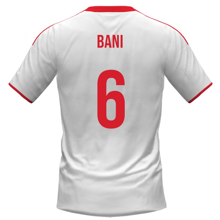 גברים כדורגל כריסטיאנו באני #6 לבן אדום ג'רזי ביתית 2025/26