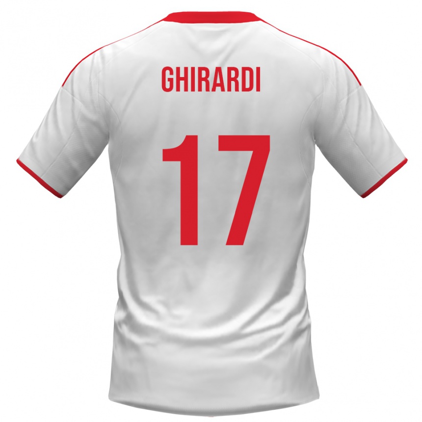 גברים כדורגל Andrea Ghirardi #17 לבן אדום ג'רזי ביתית 2025/26