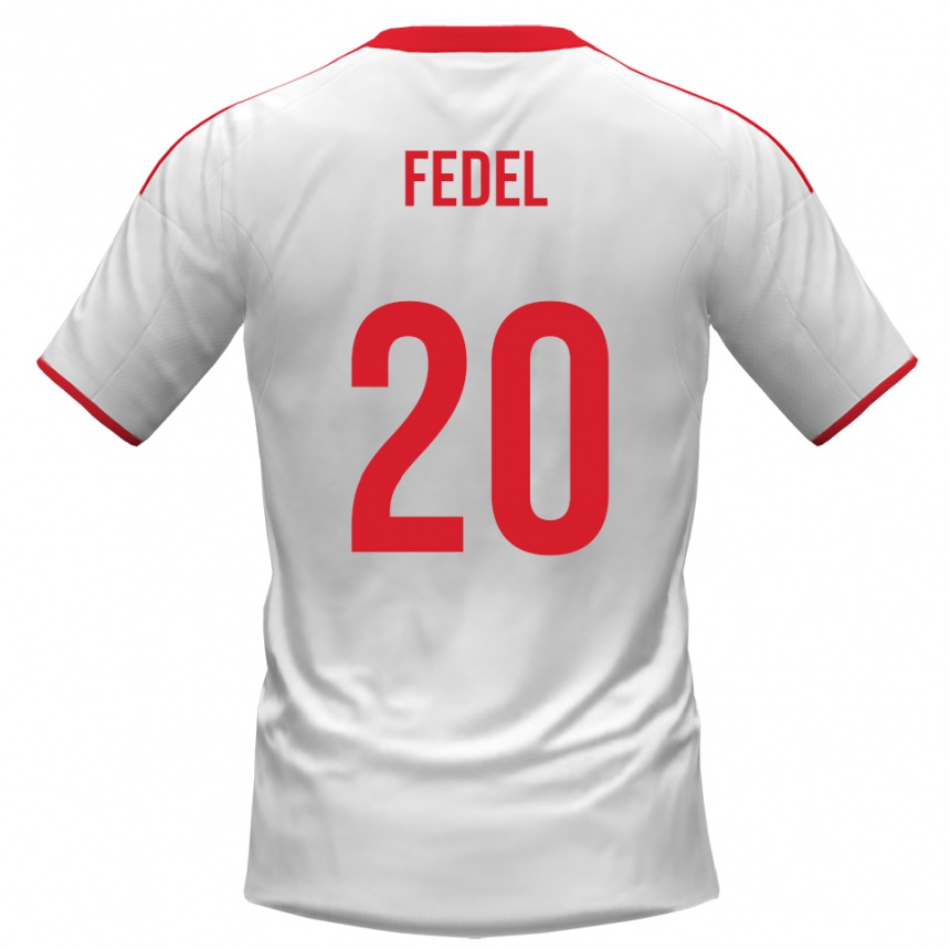 גברים כדורגל ג׳יאקומו פדל #20 לבן אדום ג'רזי ביתית 2025/26