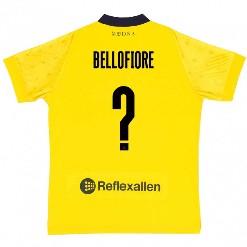 גברים כדורגל Raffaele Bellofiore #0 צהוב כחול נייבי ג'רזי ביתית 2025/26