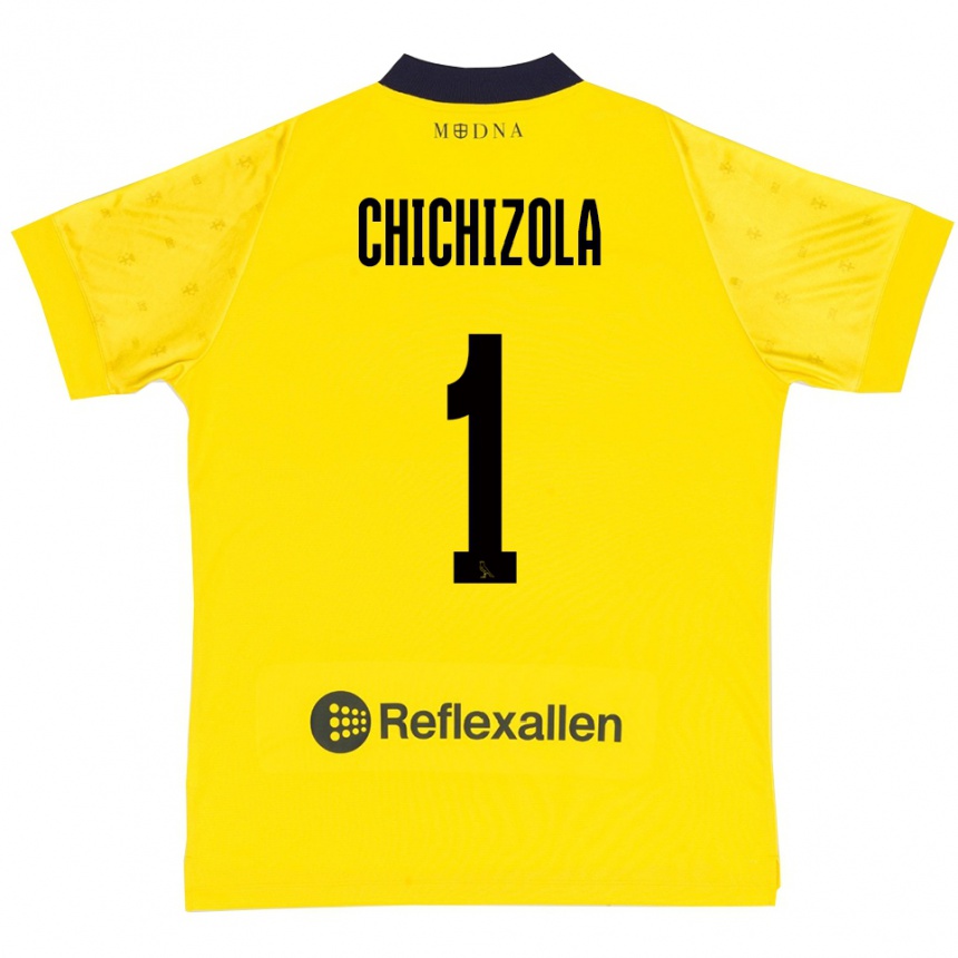 גברים כדורגל לאנדרו צ'יצ'יזולה #1 צהוב כחול נייבי ג'רזי ביתית 2025/26