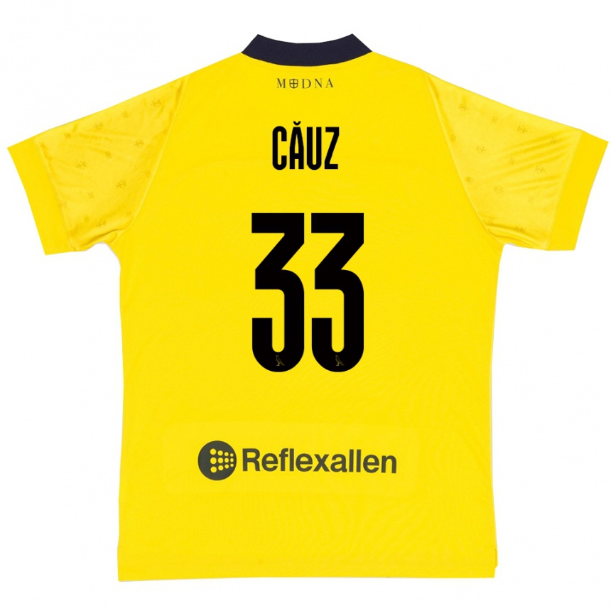גברים כדורגל כריסטיאן קאוז #33 צהוב כחול נייבי ג'רזי ביתית 2025/26