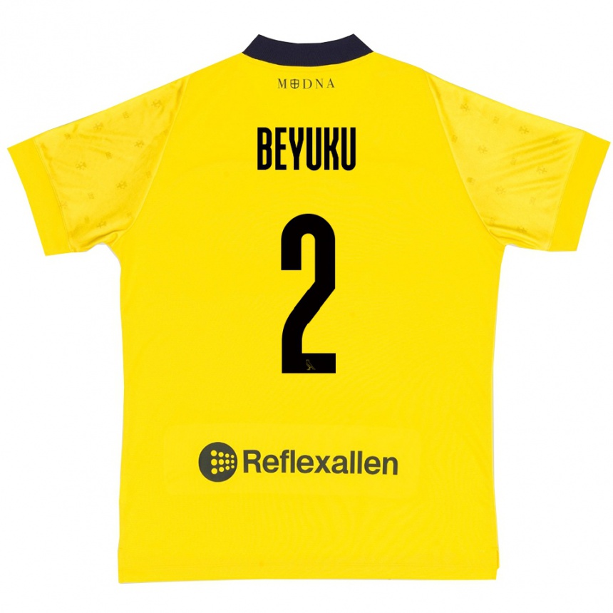 גברים כדורגל Gady Beyuku #2 צהוב כחול נייבי ג'רזי ביתית 2025/26