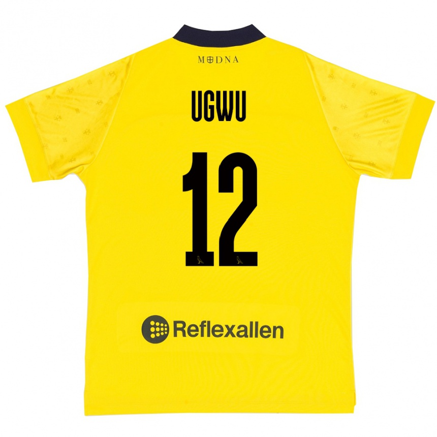 גברים כדורגל Ferdinand Ugwu #12 צהוב כחול נייבי ג'רזי ביתית 2025/26