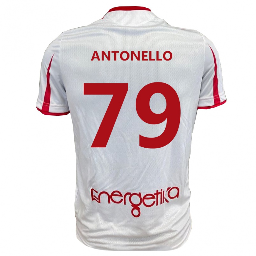 גברים כדורגל Andrea Antonello #79 לבן אדום ג'רזי ביתית 2025/26