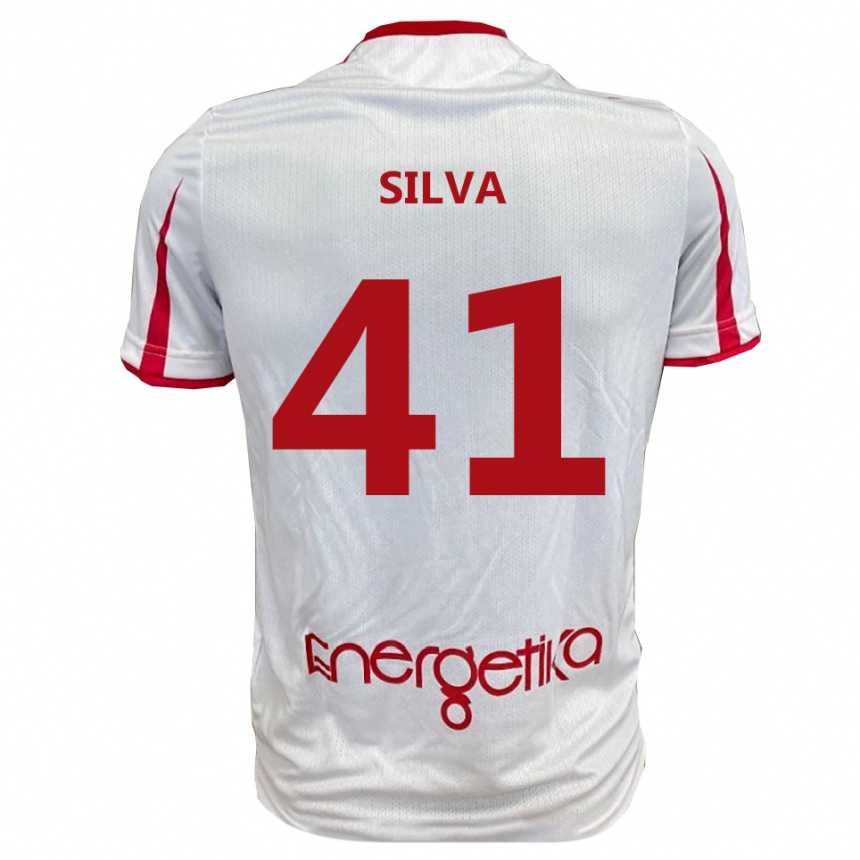גברים כדורגל ג׳ונת׳ן סילבה #41 לבן אדום ג'רזי ביתית 2025/26