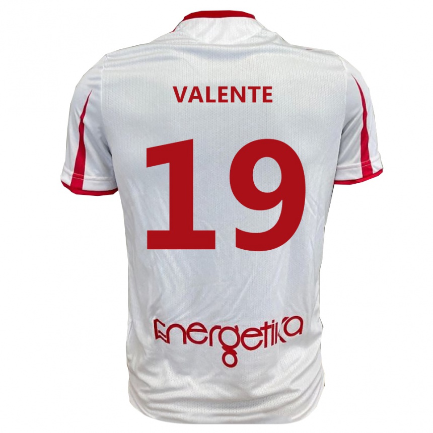 גברים כדורגל ניקולה ולנטה #19 לבן אדום ג'רזי ביתית 2025/26