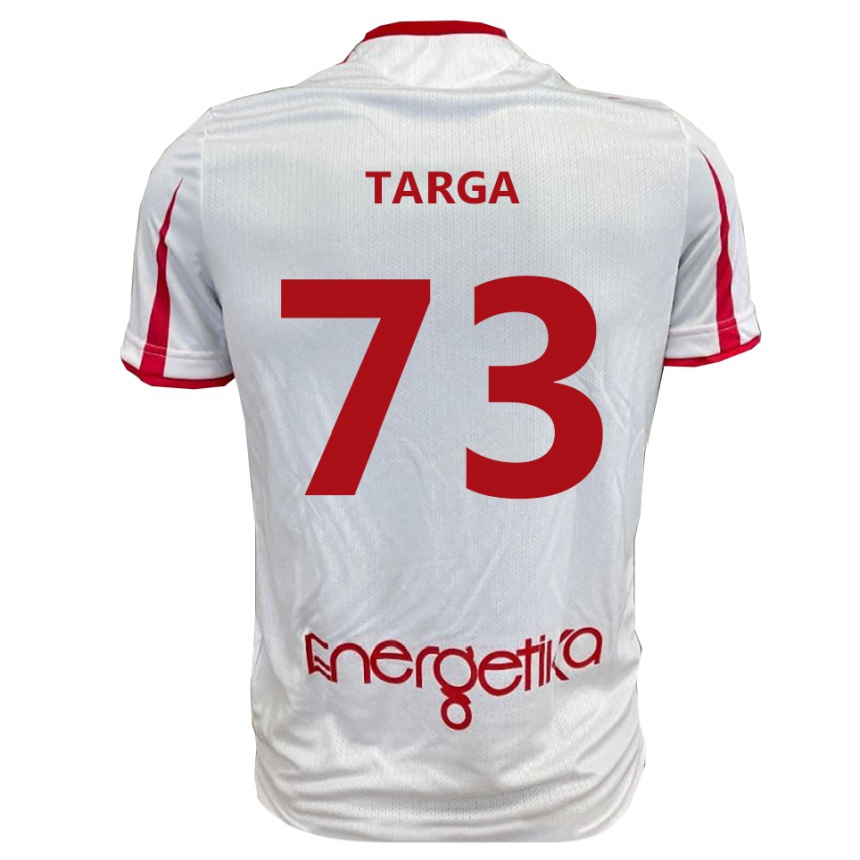 גברים כדורגל Alberto Targa #73 לבן אדום ג'רזי ביתית 2025/26