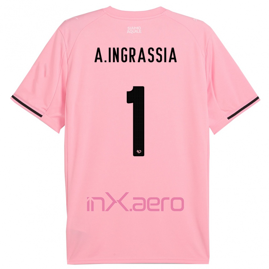 גברים כדורגל Antonio Ingrassia #1 ורוד שחור ג'רזי ביתית 2025/26