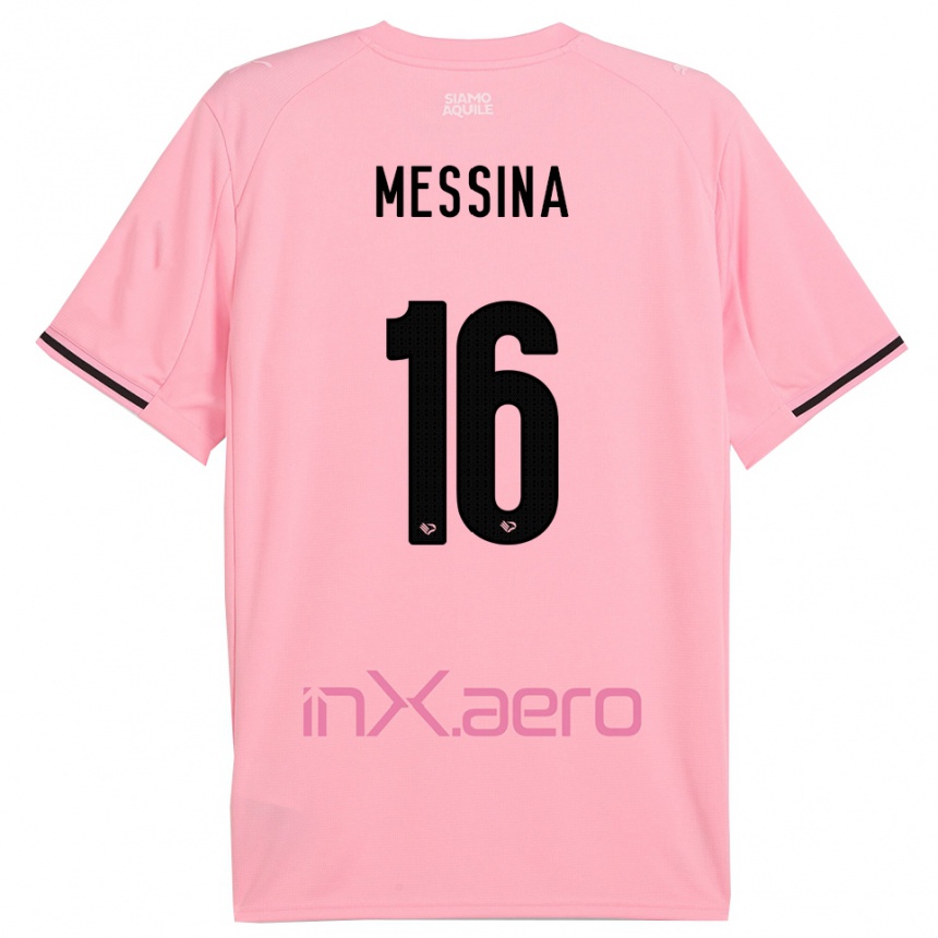 גברים כדורגל Pietro Messina #16 ורוד שחור ג'רזי ביתית 2025/26