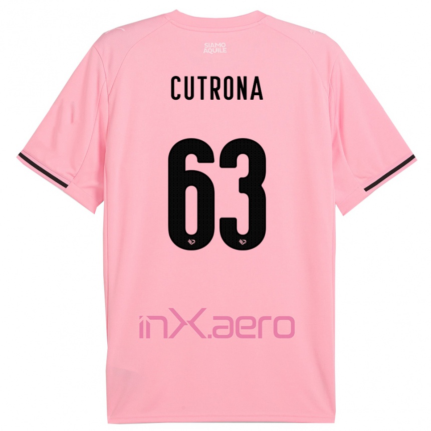 גברים כדורגל Francesco Cutrona #63 ורוד שחור ג'רזי ביתית 2025/26
