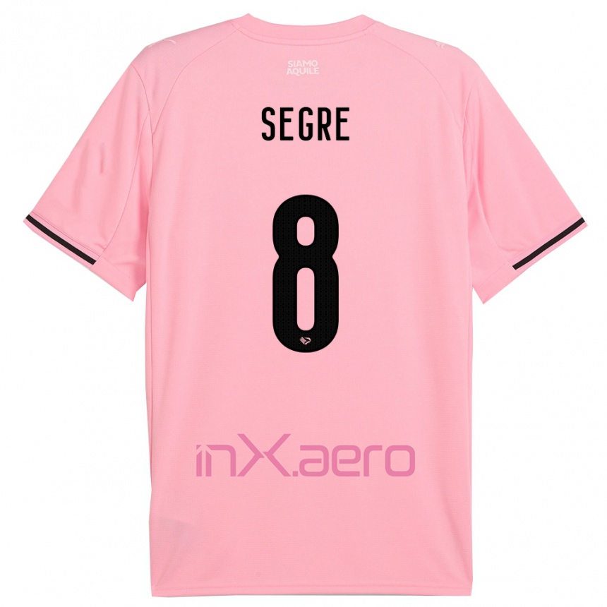 גברים כדורגל יאקופו סגרא #8 ורוד שחור ג'רזי ביתית 2025/26