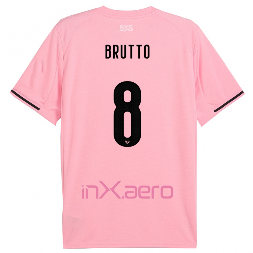 גברים כדורגל ואלריו ברוטו #8 ורוד שחור ג'רזי ביתית 2025/26