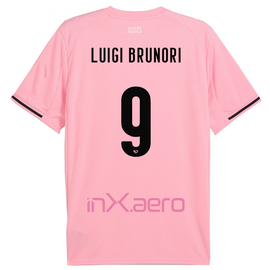 גברים כדורגל מטאו ברונורי #9 ורוד שחור ג'רזי ביתית 2025/26