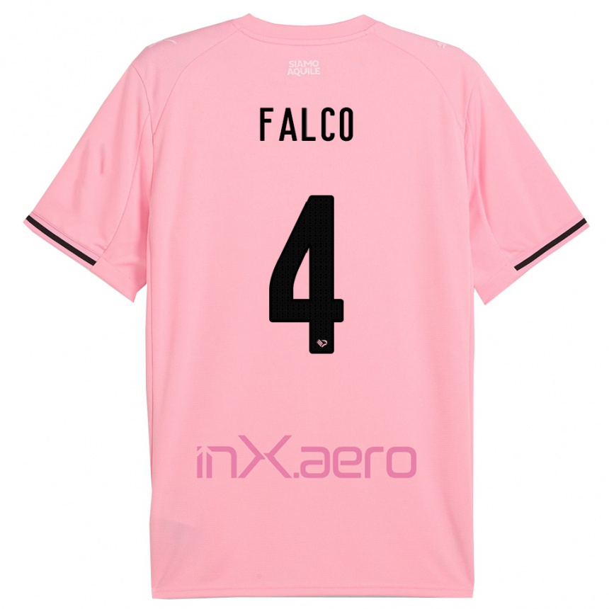 גברים כדורגל Agostino Falco #4 ורוד שחור ג'רזי ביתית 2025/26