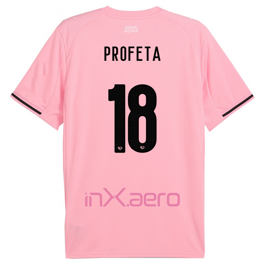 גברים כדורגל Andrea Profeta #18 ורוד שחור ג'רזי ביתית 2025/26