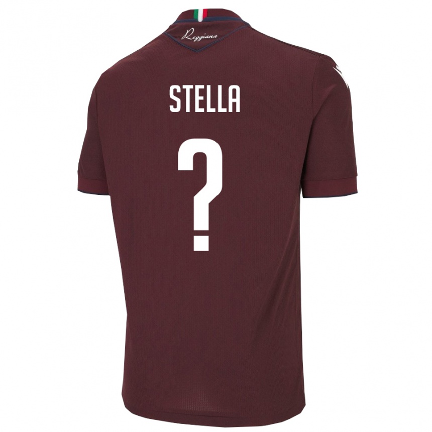 גברים כדורגל Botti Stella #0 בורגונדי לבן ג'רזי ביתית 2025/26