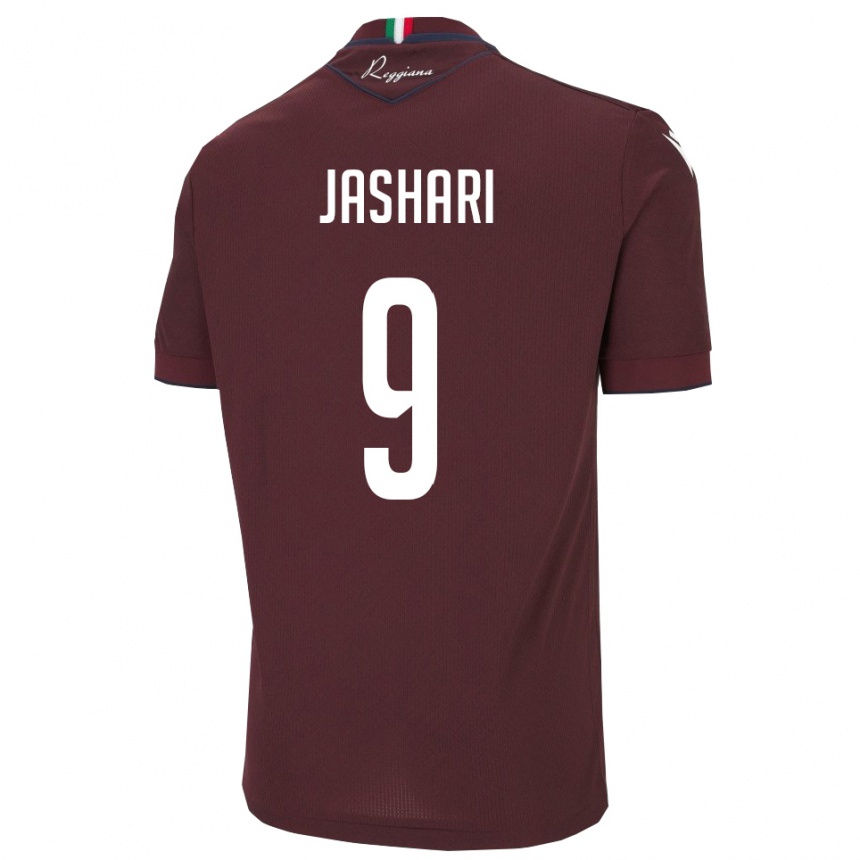 גברים כדורגל Edion Jashari #9 בורגונדי לבן ג'רזי ביתית 2025/26