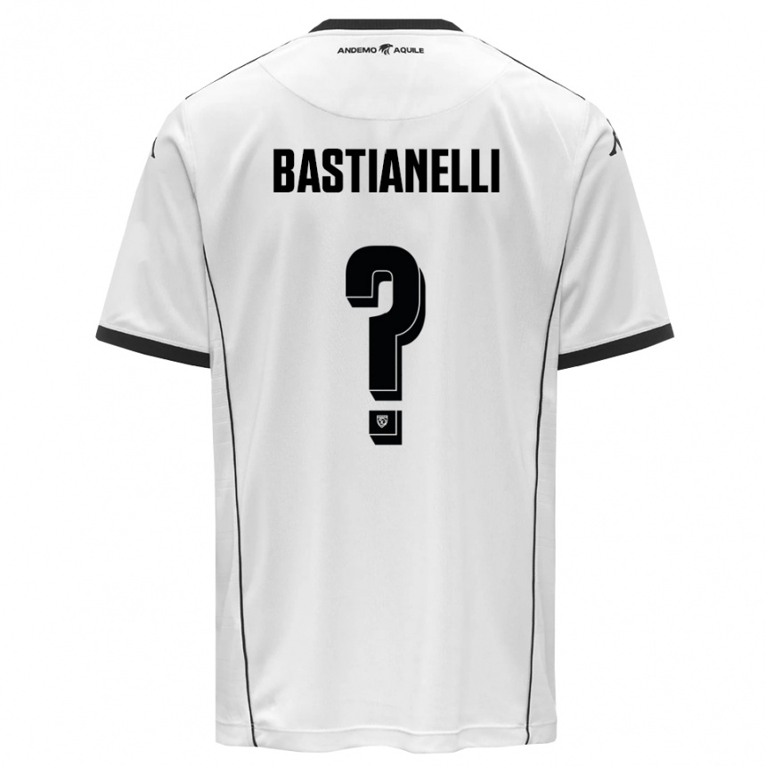 גברים כדורגל Flavio Bastianelli #0 לבן שחור ג'רזי ביתית 2025/26