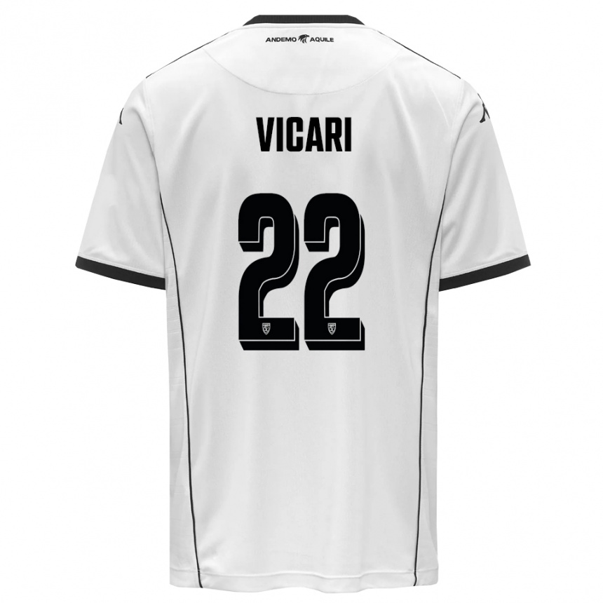 גברים כדורגל David Vicari #22 לבן שחור ג'רזי ביתית 2025/26