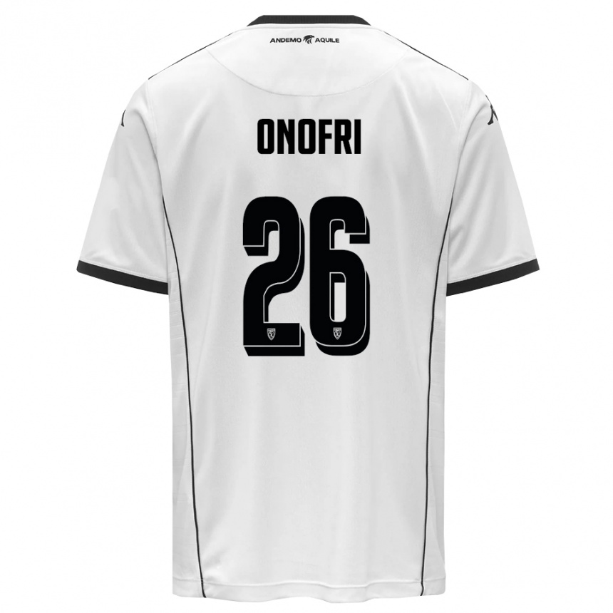 גברים כדורגל מטאו אונופרי #26 לבן שחור ג'רזי ביתית 2025/26
