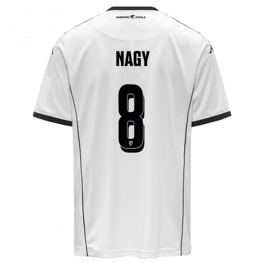 גברים כדורגל אדם נאג' #8 לבן שחור ג'רזי ביתית 2025/26