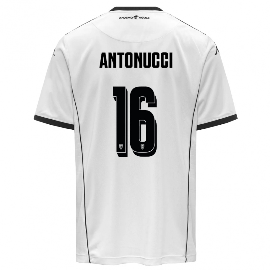 גברים כדורגל מירקו אנטונוצ'י #16 לבן שחור ג'רזי ביתית 2025/26