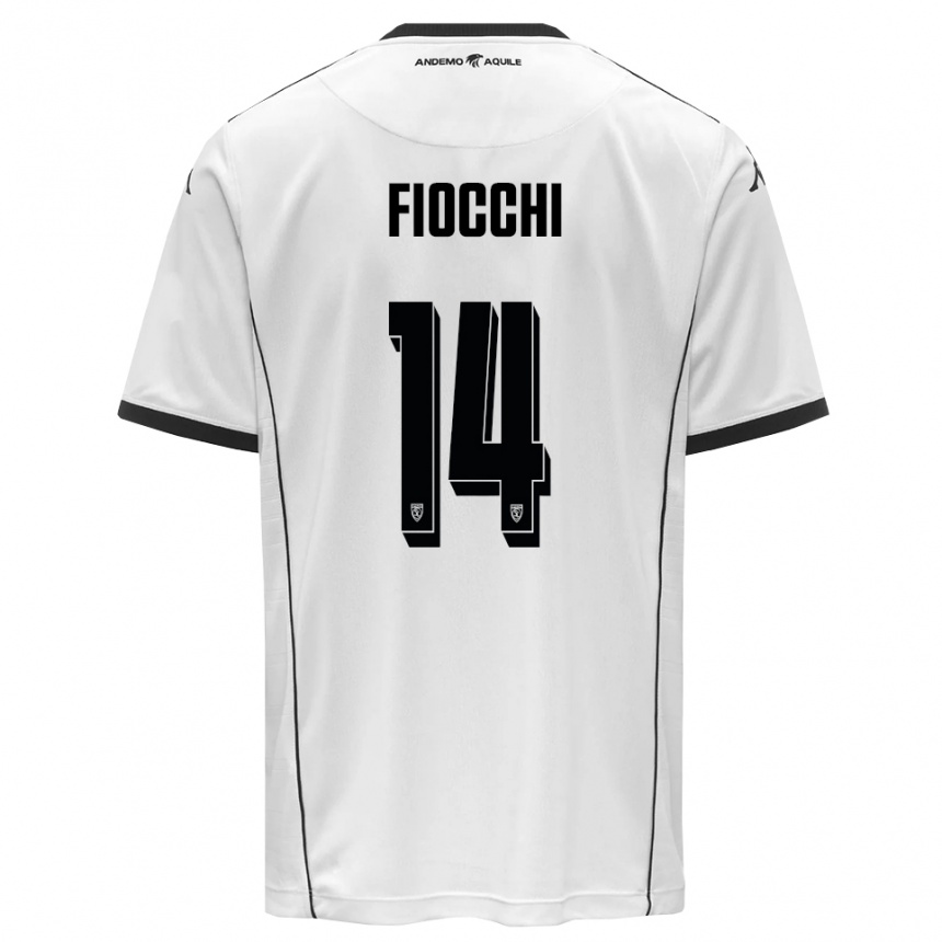 גברים כדורגל Marco Fiocchi #14 לבן שחור ג'רזי ביתית 2025/26