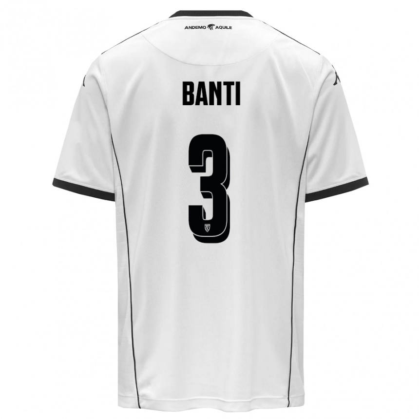 גברים כדורגל אלסנדרו בנטי #3 לבן שחור ג'רזי ביתית 2025/26