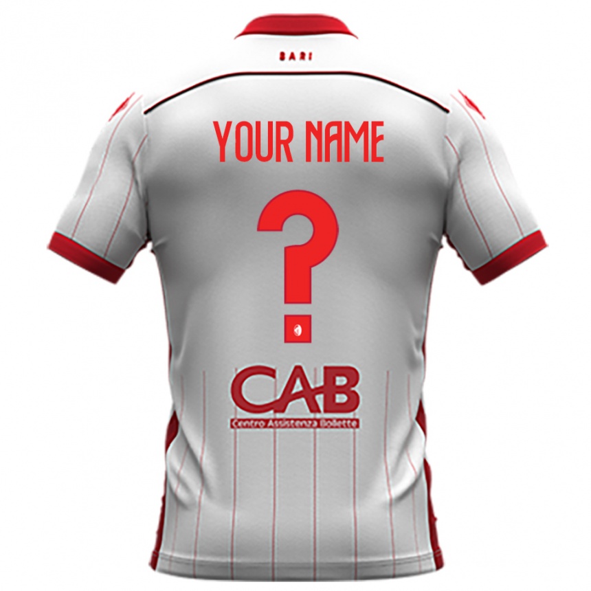 גברים כדורגל השם שלך #0 לבן אדום ג'רזי ביתית 2025/26