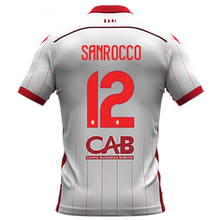 גברים כדורגל Michele Sanrocco #12 לבן אדום ג'רזי ביתית 2025/26