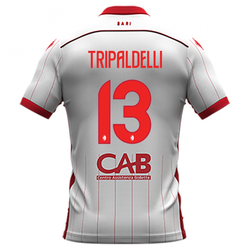 גברים כדורגל Alessandro Tripaldelli #13 לבן אדום ג'רזי ביתית 2025/26