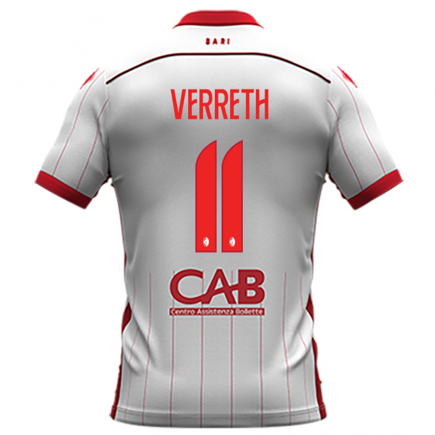 גברים כדורגל מתיאס וורת' #11 לבן אדום ג'רזי ביתית 2025/26