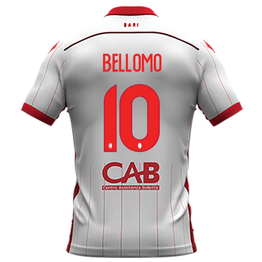 גברים כדורגל Nicola Bellomo #10 לבן אדום ג'רזי ביתית 2025/26