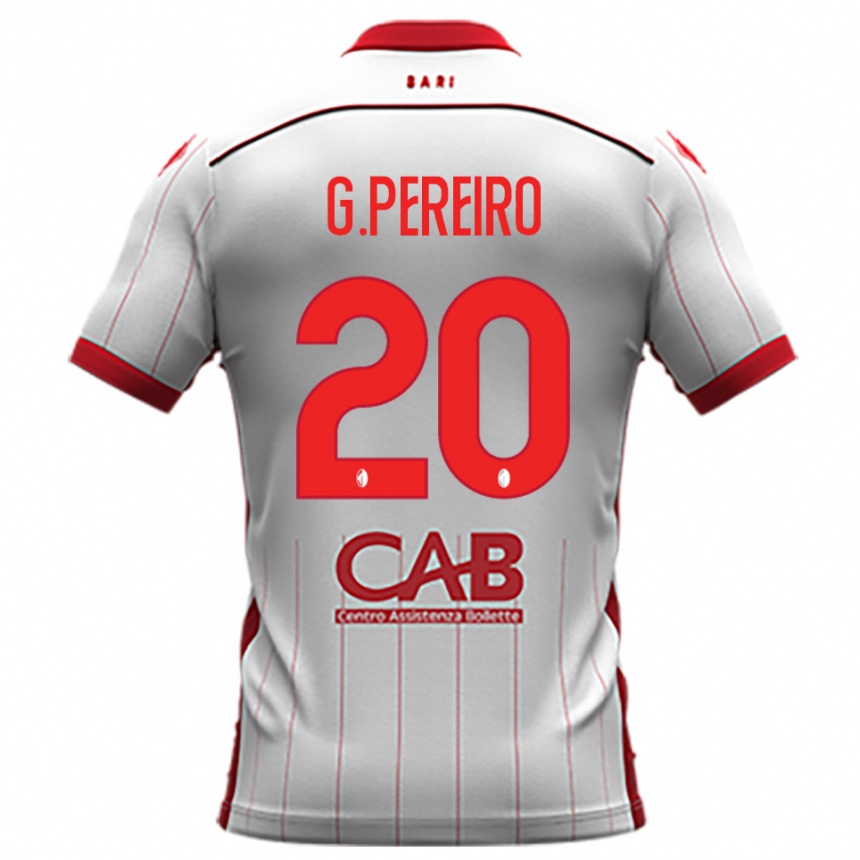 גברים כדורגל גסטון פריירו #20 לבן אדום ג'רזי ביתית 2025/26