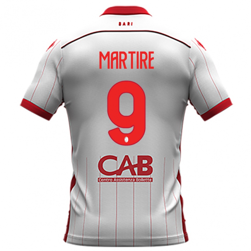 גברים כדורגל Nicolò Martire #9 לבן אדום ג'רזי ביתית 2025/26