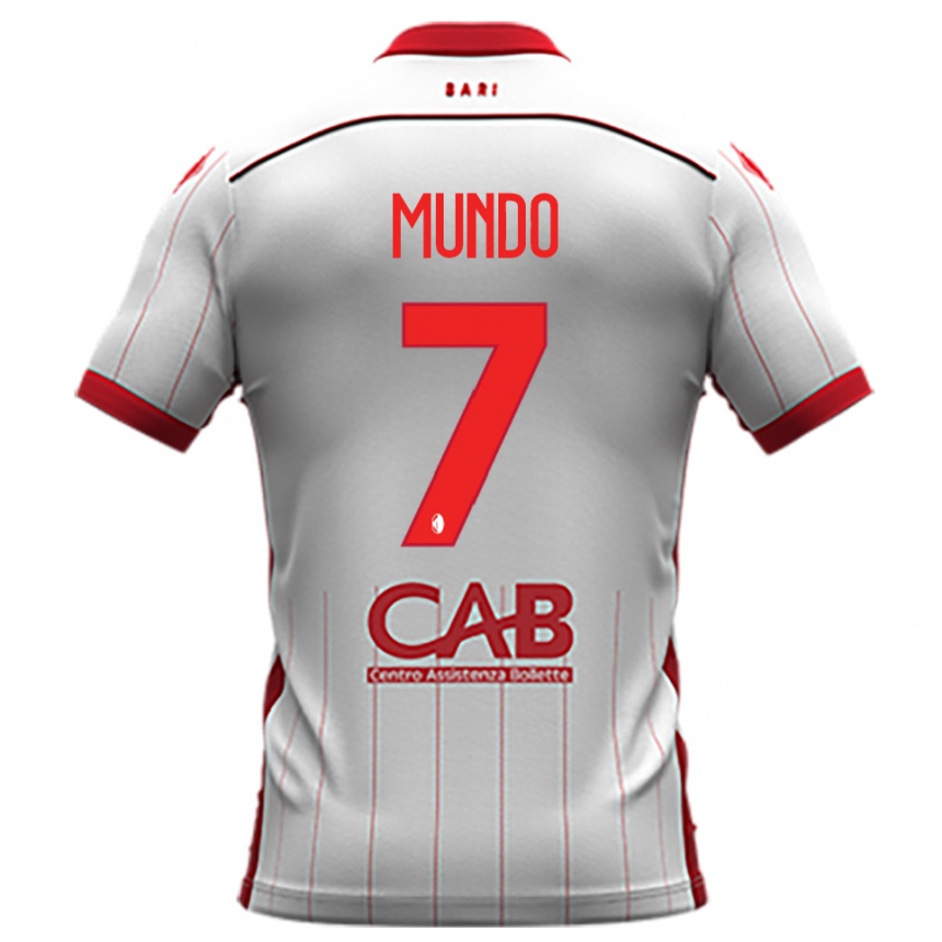 גברים כדורגל ניקולו מונדו #7 לבן אדום ג'רזי ביתית 2025/26